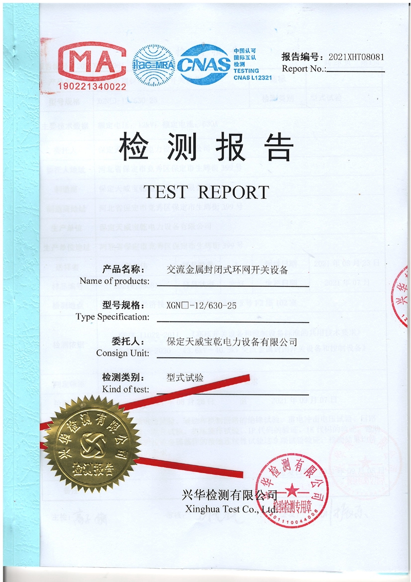 成套产品型式试验报告 (2)